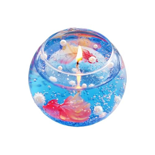 Bougie pour aquarium cadeau original, mini format à bulles pour décoration d'intérieur cocooning