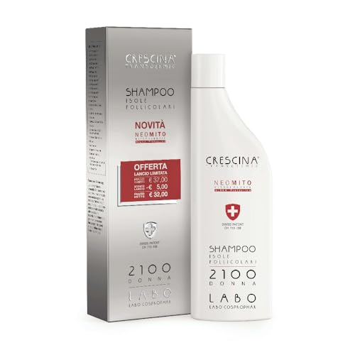 Crescina Transdermic Neo Mito - Champú para crecimiento del cabello, 2100, para mujer, 150 ml
