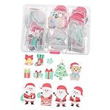 ABOOFAN 300 Stck. Weihnachtskuchen Dekorationen Rote Essbare Weihnachtsdeko Torten DIY Pastry Baking Ornaments für Festliche Kuchen und Dessertverzierung