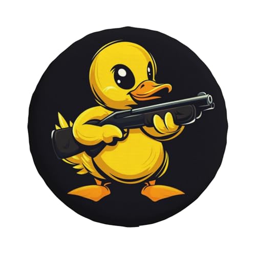 Image of Funny Duck Spare Tire Cover Weatherproof Universal Wheel Protectors Cute Duck Wheel Covers for Rv Camper Travel Trailer SUV Truck 17 Inch