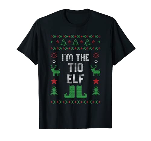 Tio Elf feo traje de Navidad a juego grupo familiar Camiseta