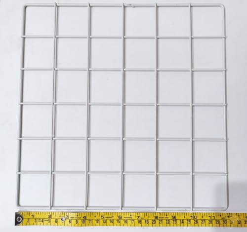 Image of Metal Grid Wall Panel, Photo Display Board with Clips, Square Mesh Frame, (WHITE, 30 X 30 Cm (Pack of 01))