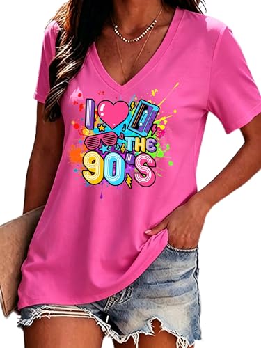 YHHR 90s �V���c �����p ���g�� 90�N�� �l�I���p�[�e�B�[ �ߑ� I Love The 90s �O���t�B�b�N T�V���c V�l�b�N �l�I�� ���B���e�[�W �g�b�v�X, �u���b�V���s���N, Medium