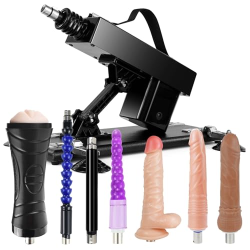 Fickmaschine Sexmaschine Sex Spielzeug für die Männer Extrem Sexmaschine für die Frau Fickle Maschine Männer mit Anal Dildo Automatisch Stoßfunktion Liebesmaschine mit Masturbator (Black)
