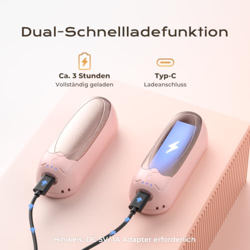 VOSFEEL Handwärmer Elektrisch 2er-Pack, Magnetische Handwärmer 3 Einstellbaren Heizmodi… – Ansicht 6