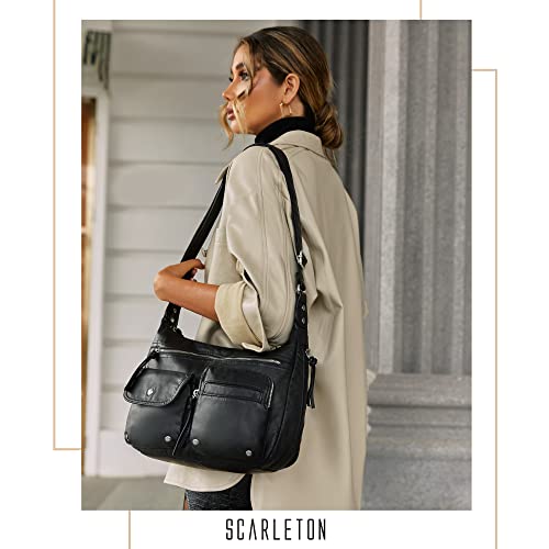 Scarleton Crossbody Bags for Women, Crossbody Purses for Women, Women's Crossbody Handbags with Multiple Pockets, H180001 - Black - Thumbnail 6