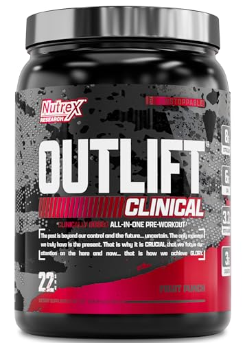 Nutrex Outlift Pre Workout Powder - Clinically Dosed Pre Workout with Creatine, Citrulline & EAAs -...