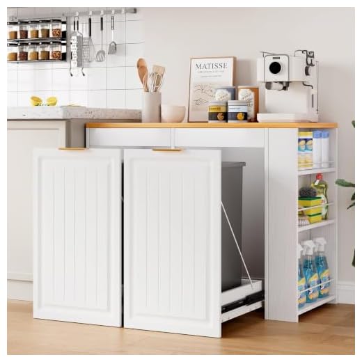 ZIFTY Double Pull-Out Trash Can Cabinet