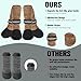 EXPAWLORER Anti Slip Dog Socks to Prevent Licking Paws, Shoes for Hot Pavement, Boots & Paw Protectors with Grippers, Waterproof Booties for Hardwood Floors for Small Medium Large Senior Dogs Khaki M