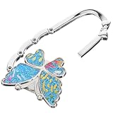 VALICLUD Butterfly Purse Table Hook Bag Holder for Desk Women’s Handbag Hanger Portable Office Desk Bag Hook Fashionable Folding