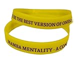 Sleepy Lark Set of 2 Mamba Mentality Sport Silicone Rubber Bracelet Wristband Inspirational Motivational, Adults Unisex Gifts for Teens, Men, Women, Boy, Girl