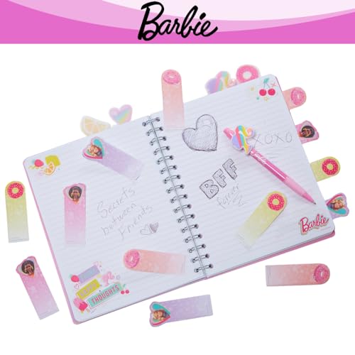 Carnet à spirale Barbie rose pour ne plus perdre vos notes grâce aux onglets