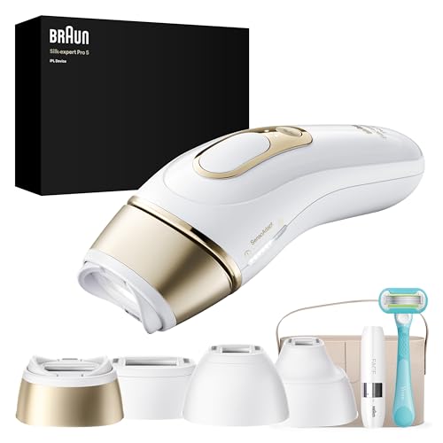 Braun Epilateur Lumiere Pulsee Silk·expert Pro 5, Alternative Au Laser à Domicile, Réduction Semi-Définitive Des Poils, Avec Vanity, Mini Rasoir Visage,...