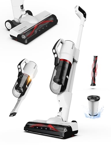 Roomie Tec SlimVac Pro Cordless Stick Vacuum, Lightweight, Detachable Handheld with Powerful Suction, Long-Lasting Battery & HEPA Filter – Multi-Surface Cleaning for Carpets, Hard Floors, Cars & More