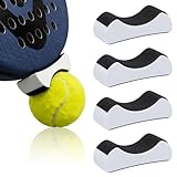 Hoteam 4 Pack Tennis Ball Pickers for Racket Tennis Ball Picker Upper Retriever Attachment Pick up Tool for Rackets Clip on Collector No Bending Quick Pickup Picker Training Tool Gifts