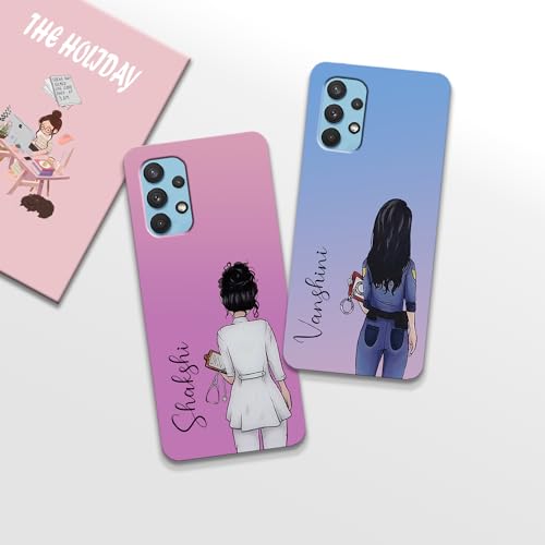 Image of COLORflow Polycarbonate Back Cover Case Compatible With Samsung A23 4G / A23 5G | Professional Girl Customized Back Cover Compatible With Samsung Galaxy A23 4G / A23 5G,Assorted
