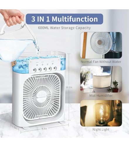 Image of RIDHIMA MiNi CoOlEr FoR RoOm CoOlInG MiNi CoOlEr AiR CoOlEr PoRtAbLe AiR CoNdItIoNeRs FoR HoMe OfFiCe ArTiC CoOlEr 3 In 1 CoNdItIoNeR MiNi CoOlEr HoMe (RANDOMCOLOUR)