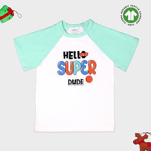 Image of Kidbea Baby Boys 100% Bamboo Soft Cotton Half Sleeve T-Shirt Multicolor