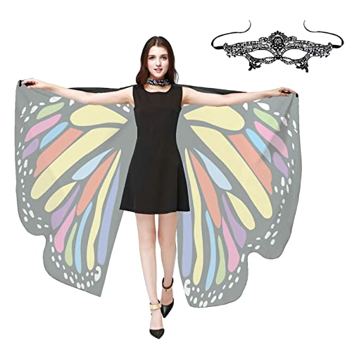 MQDLF Châle Ailes de Papillon - Costumes de Carnaval à col imprimé,Décor pour la fête de Fantaisie d'halloween, Le Cosplay, la fête de Carnaval, la fête de Famille et la Mascarade Cover