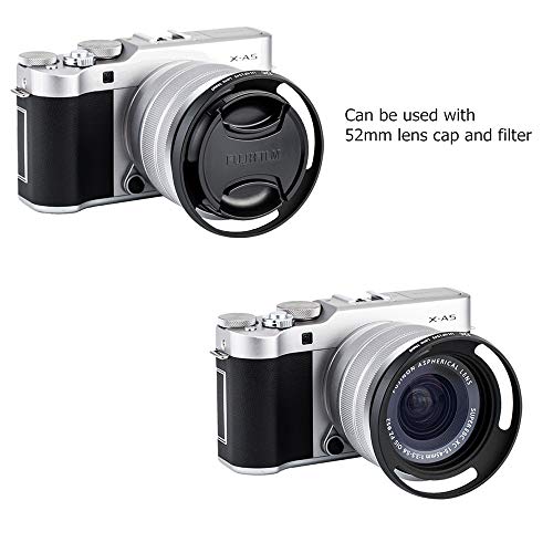 Jjc LH-XF1545 BLACK 52Mm Screw In Lens Hood Shade Cover For Fujifilm Fuji Fujinon Xc 15-45Mm F3.5-5.6 Ois Pz Lens On Camera X-T30 Ii X-T20 X-T10 X-T200 X-T100 X-A7 X-A5 X-A10 X-E3 X-E2 X-S10 X-T4 X-T3 X-T2 Xpro3 Xpro2 thumb #3