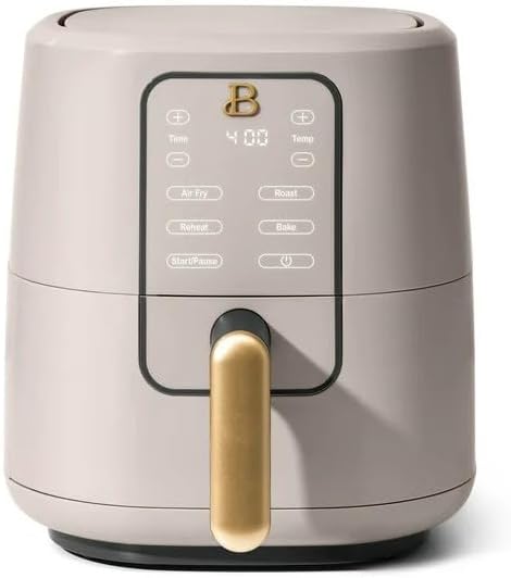 Beautiful 3 Qt Air Fryer with TurboCrisp Technology by Drew Barrymore, Porcini Taupe