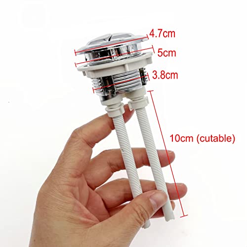 JZK 2pcs Universal 38mm Cistern Flush Button, loo Flush Button, Dual Push Button Toilet Flush Button - Image 2
