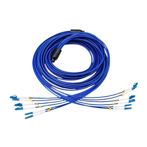 Cordon de raccordement fibre optique blindé LC 8 cores 15m monomode