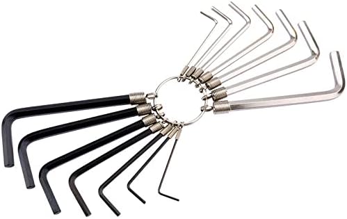 14 Pieces New Imperial Wrench Set Allen Alan Hex Hexagon Key with Key Ring (14 Pieces Hexagon Key Set)