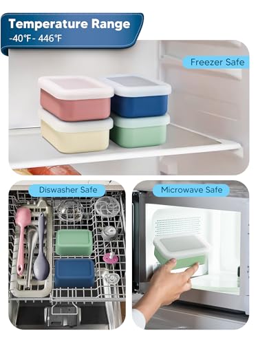 Image of 8 PCS 1 Cup Silicone Freezer Molds with Lid, 8oz Soup Freezer Molds