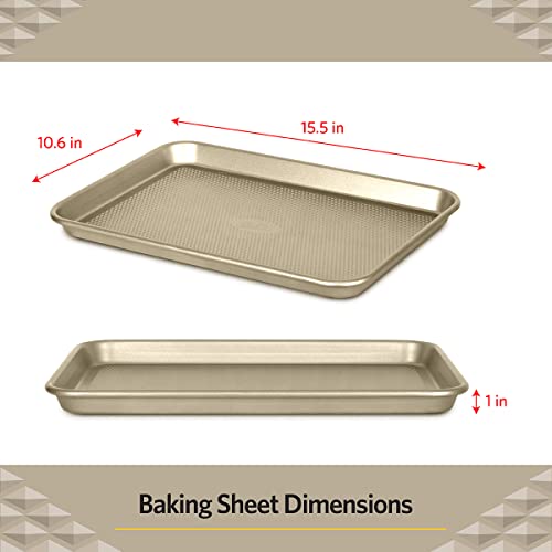 Glad Premium Nonstick Cookie Sheet - Heavy Duty Baking Pan with Raised Diamond Texture, Medium - image 5