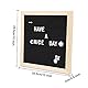 Filz Brief Board 25x25cm Holz Letter Board mit 460 Buchstaben Zahlen und Symbole für Memoboard Hängen in der Familie Küche Büro Hochzeit, Schwarz