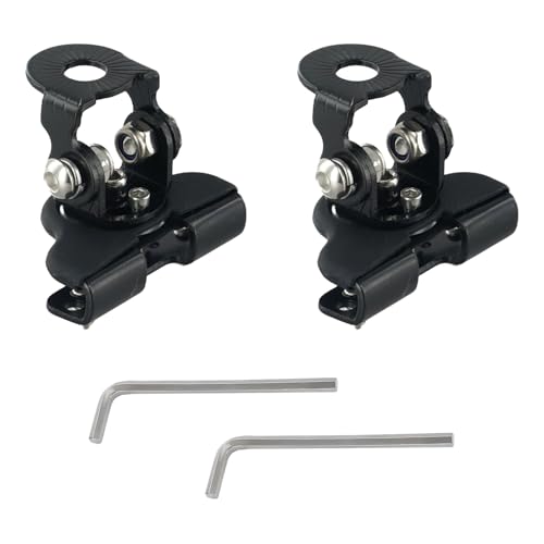 SamWinGear 2PCS Light Bar Mounting Brackets Hood Mount Light Brackets with Hex Wrenches, Adjustable Pillar Stainless Steel Grill Led Work Ditch Light Brackets for Off Road Truck Car Truck SUV(Black)
