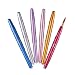 FITDON 6PCS Retractable Lip Brush with Cap Travel for Lipstick Gloss Applicator, Made with Vegan Synthetic Bristles