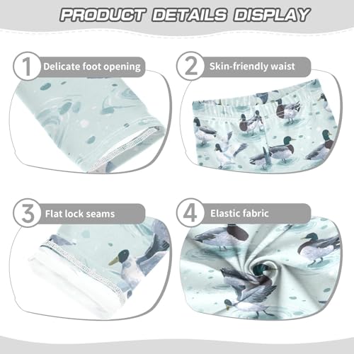 Cartoon Mallard Ducks Girls Leggings Kids Yoga Pants Dance Active Tights 4T3