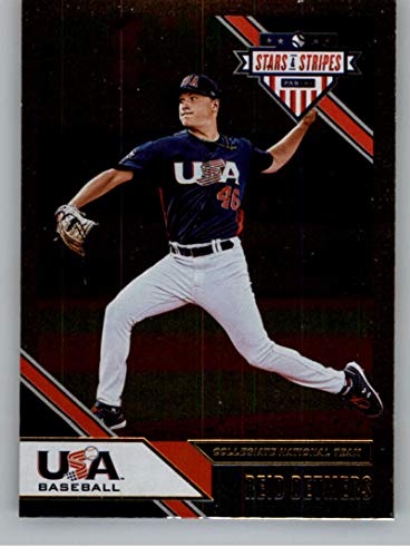 2020 Panini USA Stars and Stripes Longevity Retail Base Baseball #78 Reid Detmers USA Baseball Collegiate National Team Official Trading Card From Panini USA America