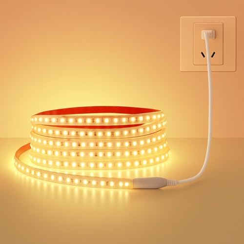 Image of MPROW 3 Meter LED Rope Light | 120 LEDs /Meter Waterproof Strip Light | Cove Light for False Ceiling, Diwali, Balcony & Indoor Decoration (Warm White)