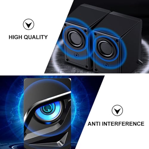 Altavoces USB para ordenador de escritorio con sonido de graves profundos de plástico resistente 7