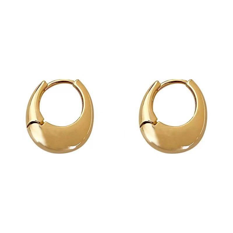 Gold Hoop Earrings for Women Girls | Anti tarnish Gold Hoops | Studs | Ear Tops | Trendy | Fancy | Stylish | Aesthetic Jewellery | Accessories for Everyday Wear Ear rings Stainless steel-image-26