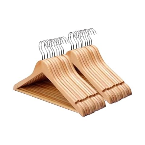 Straame Natural Wood Coat Hangers Pack of 20 Cover