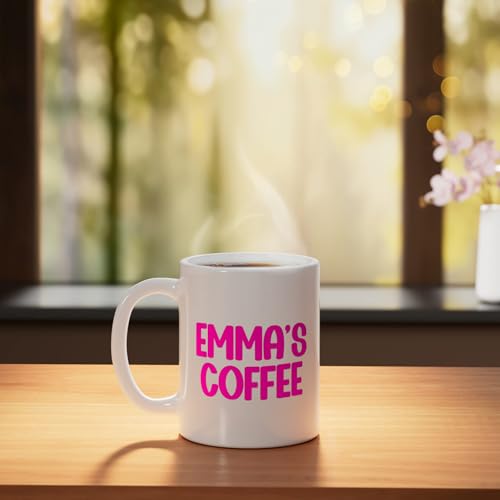 Taza de cerámica 11 onzas blanca miniatura 3