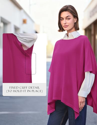 Image of PULI Women's Pullover Poncho Sweater Oversized Knit Layering Top Travel | Sleeveless and Layers Over Any Shirt At Home or Work