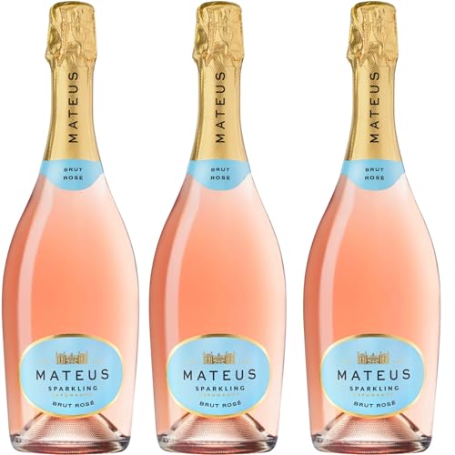 Mateus – Brut Rosé Espumoso | Sabores afrutados | Burbujas finas | Regalo compartido | Pack 3 botellas 750ml