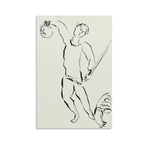 Marc Chagall David chef d'œuvre artistique sur toile premium de 40 x 60 cm