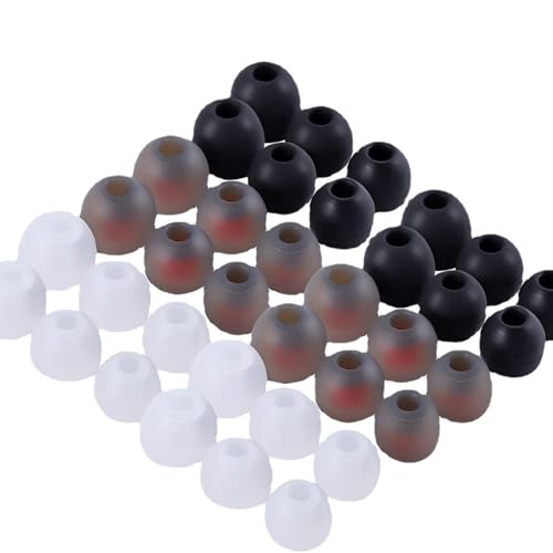 Kopfhörer Gummi Aufsätze, 36 Stück Ersatz Ohrstöpsel, kopfhörer Ohrstöpsel aus Silikon, Kopfhörer Stöpsel, 3 Farben, 3 Größen, Kompatibel mit den meisten In-Ear Kopfhörern (11/12/13mm)