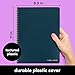PAPERAGE Undated Daily Planner & To Do List Notepad (Navy), 8.5 in x 11 in, Spiral Bound Planner Notebook for Work, School or Home, 104 Lined Pages With Date Tracker for Plans & Notes