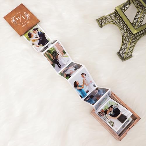 Caja de fotos personalizable para parejas, álbum de fotos en madera, regalo sentimental para aniversario o Día de San Valentín miniatura 6