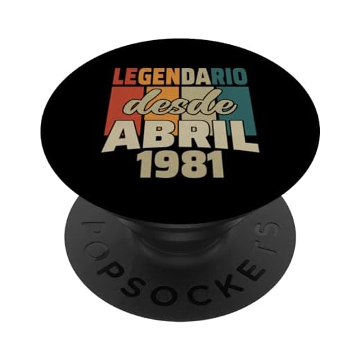 Legendario Desde Abril 1981 - Cumpleaños 43 Años PopSockets PopGrip Intercambiable