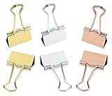 moses. 80826 Papierklemmen, 6 Papierklammern im Set, gold/silber/kupfer