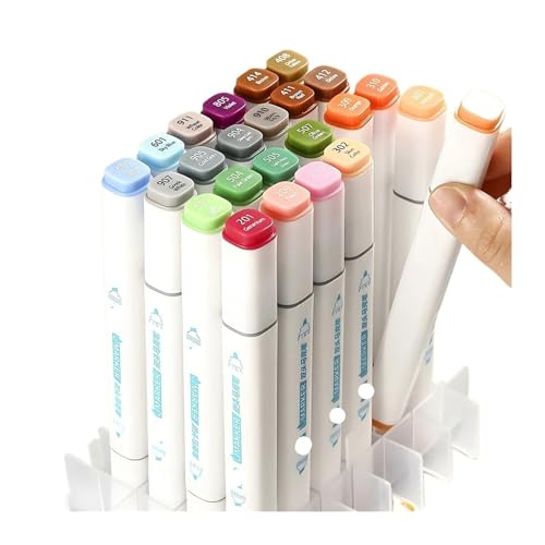 Marqueurs à base d'eau double pointe avec 60 couleurs vives pour dessin
