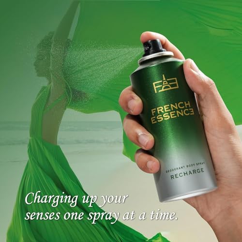Image of FRENCH ESSENCE Deodorant Spray Perfume /Deodorant for men /Men Deo /Body Spray for men,Long Lasting Fragrance, Fresh Scent (Recharge) - 50ml combo offer Pack of 6
